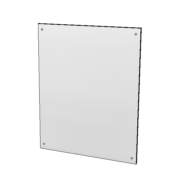 Britex Polished Stainless Steel Mirror (450 x 575)