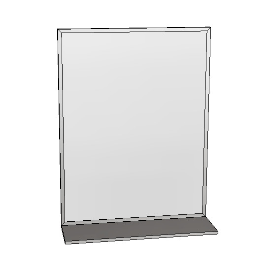 Britex Channel Frame Mirror w/Shelf (460 x 610)