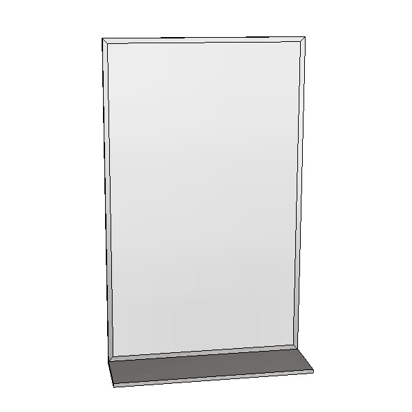Britex Channel Frame Mirror w/Shelf (460 x 760)