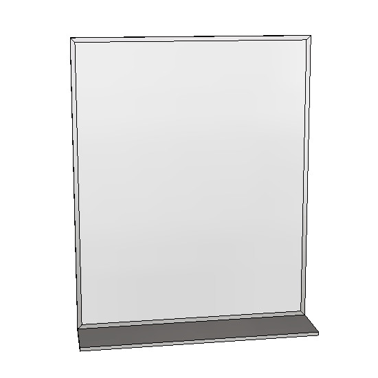Britex Channel Frame Mirror w/Shelf (610 x 760)