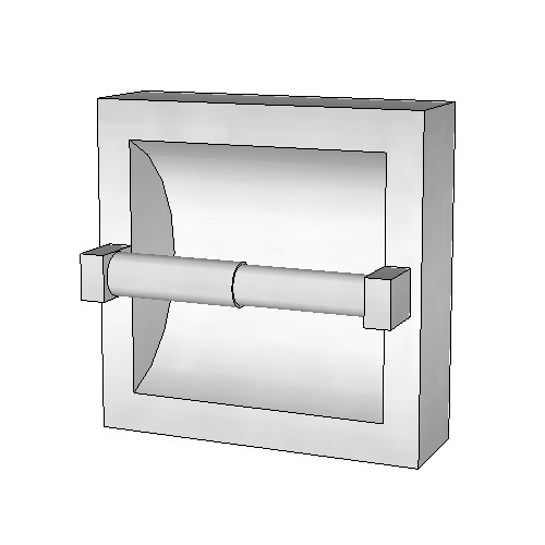 Britex Single Toilet Paper Dispenser (Surface Mount, No Hood, Bright Finish)