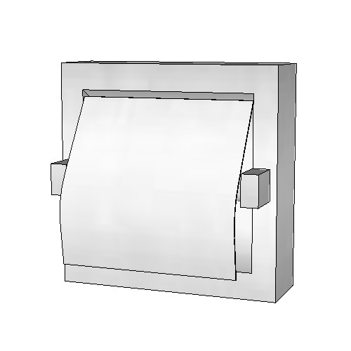 Britex Single Toilet Paper Dispenser (Recessed, Hood, Bright Finish)