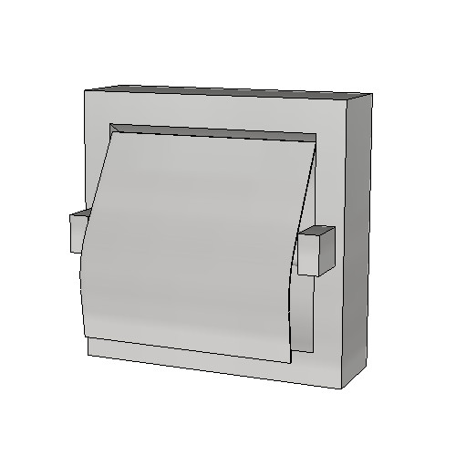Britex Single Toilet Paper Dispenser (Surface Mount, Hood, Satin Finish)