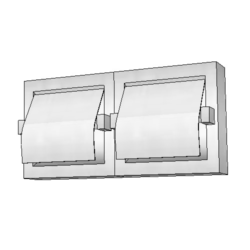 Britex Dual Toilet Paper Dispenser (Recessed, Hood, Bright Finish)