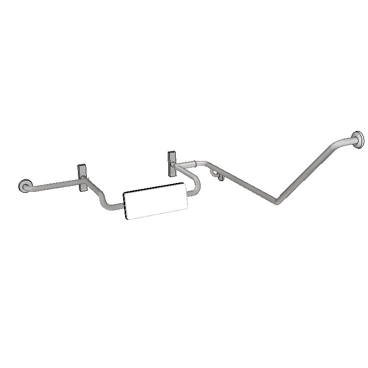 Britex Adjustable Polyurethane Backrest w/Combination Rear Rail 40° Extension (LHS)