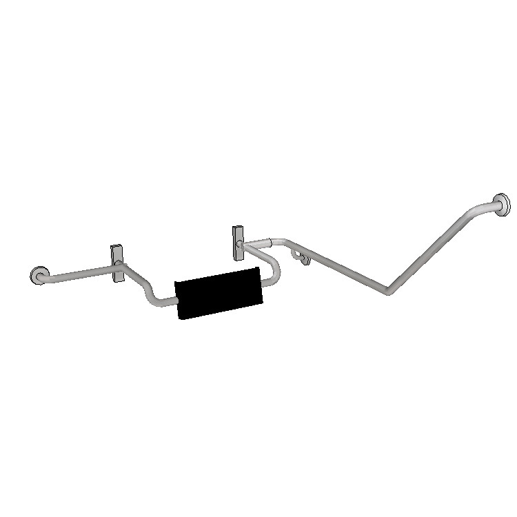 Britex Adjustable Vandal Resistant Backrest w/Combination Rear Rail 40° Extension (LHS)