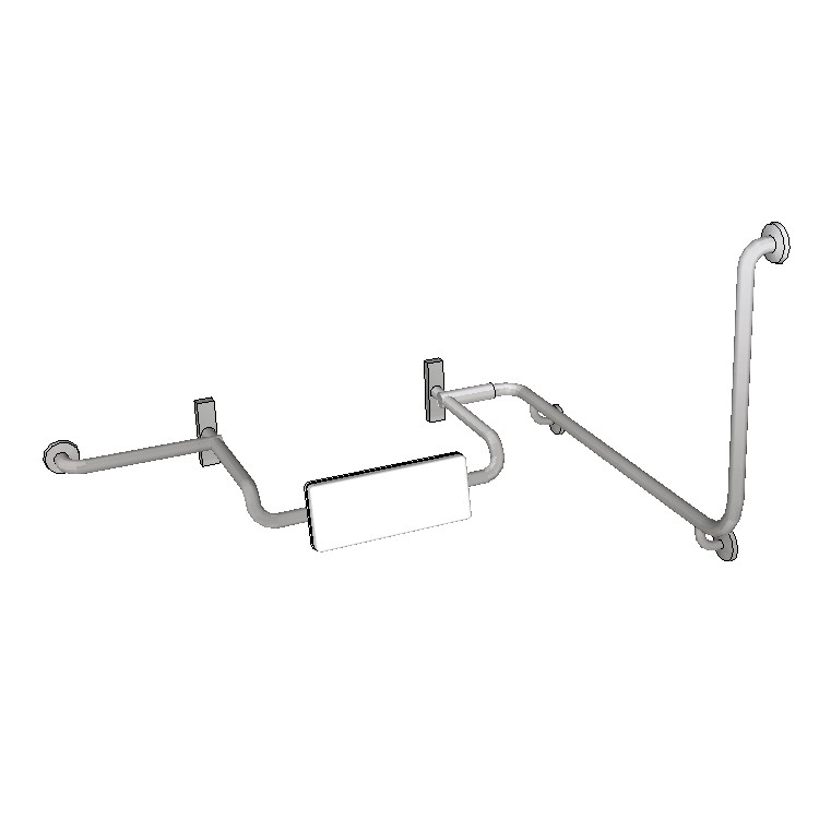 Britex Adjustable Polyurethane Backrest w/Combination Rear Rail 90° Extension (LHS)