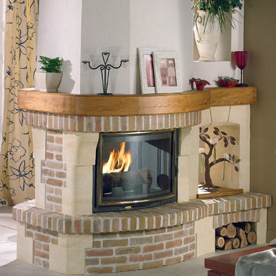 chazelles double sided fireplace