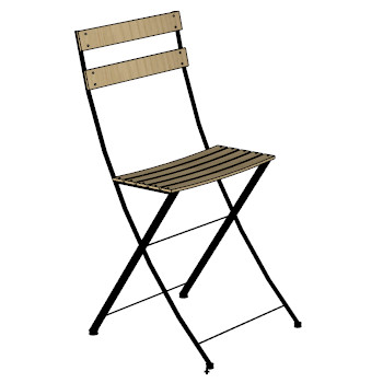 Bistro folding chair natural skp